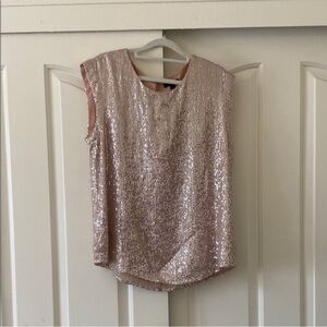 J.CREW Sequin Sleeveless Top - Pink.Size 12